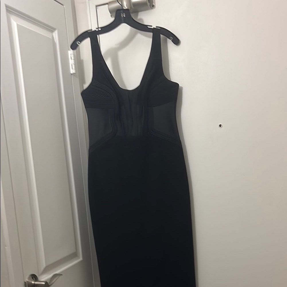 Karen Millen Black Sleeveless Dress Style Dd184 Size Us8/Uk12